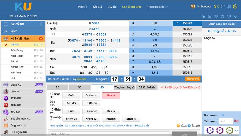 Xem kết quả mở thưởng tại sảnh lô đề của nhà cái KUBET